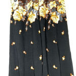 Anthropologie  ETT TWA Blake  Black Floral Pull On Wide Leg Crop Pants EUC Size S Photo 6