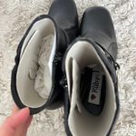 Black Vintage Leather Heeled Boots Size 6.5 Photo 6