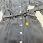 Bella Dahl  Gathered Button Front Jumpsuit in Blue Lake Small Photo 13