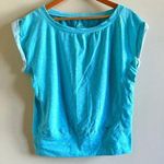 Nike Dri Fit Size S Training style 522588 Rolled Short Sleeve Blue Top Athletic Photo 0