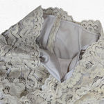 Ralph Lauren Lauren  Gold Shimmer Lace Black Label Long Sleeve Short Dress Size 4 Photo 7