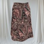 Elementz Petite Small Y2k Style Brown & Pink Paisley ALine Skirt Photo 4