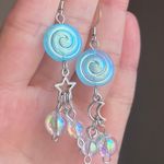 Handmade quality Czech glass beads snail shell dangle earrings 🌀💕 Photo 1