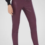 Chico's Chico’s Black Label Faux Leather Pants – Burgundy Photo 0