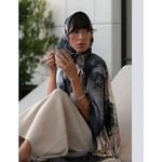 Kim + Ono Jia KERCHIEF SCARF 16" Square Gray Photo 2