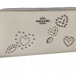 Coach  Heart Bandana Rivets wallet Crossgrain leather Photo 0