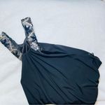 Laundry by Shelli Segal  Beaded One Shoulder Gown Black Jersey Size 6 Mini Dress Photo 3