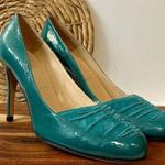 Butter Parker Patent Leather with Suede Heels in Peacock Teal Size 9 Green Photo 0