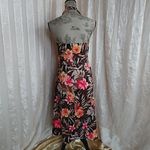 AB Studio  Tropical Palm Flower Halter Dress Photo 2
