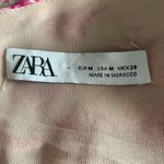 ZARA  Floral Off-Shoulder Ruched Top Womens Sz Medium Pink Crop Corset Coquette Photo 6