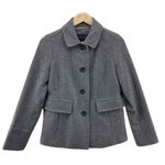 Banana Republic  Peacoat‎ Womens Small Gray Wool Blend Pockets Lined Photo 0