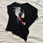 Tsumori Chisato Black and white mermaid graphic oversized drape t Photo 0