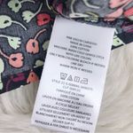 Joie  Button Front Black Floral Print Cotton Midi Skirt Fit & Flare Size 14‎ New Photo 8