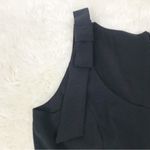 Julia Jordan  Black Sleeveless Wide Leg‎ Scoop Neck Jumpsuit Bow Shoulder Size 6 Photo 5