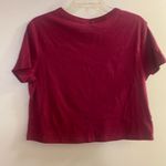Marvel  Black Panther Wakanda Forever Womens Maroon Red Crop T Shirt XL NWT New Photo 5