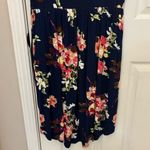 Calipessa Short Sleeve Floral Print Dress in Navy Blue Size M Photo 11