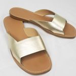 Banana Republic Gold Slip On Sandals Size 10. Photo 0