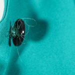 Vintage 1990s Teal & Black Power Skirt Suit Size 14 Nikki Brand Green Photo 8