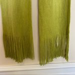Women's scarf neon green rib knit ombré long wrap Photo 4