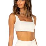 Princess Polly Huxley Super Crop Top Thick Straps Square Neck Size US 2 Photo 0