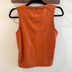 J Crew Slub Cotton V Neck Tank Burnt Orange Small Photo 4
