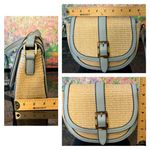 EUC Izzy & Ali Straw/Vegan Leather Crossbody or Shoulder Bag Tan Photo 8