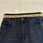 American Eagle Black Distressed Mom Straight Jeans Long Comfort Stretch 0 Photo 10