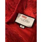 Alexis  Red Fala Lace Sheath long sleeve cocktail formal Midi dress S Photo 9