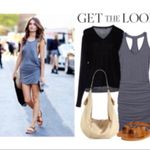 Athleta {} Gray Tee Racerback Ruched Dress Medium Photo 1