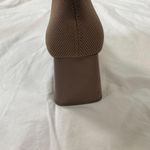 ZARA 90s Style Square Toe Taupe Gray Beige Textile Slim Sock Ankle Boots US 8 Photo 4