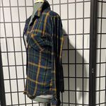 Lucky Brand  Navy and Yellow Plaid Button-Down Shirt Photo 5