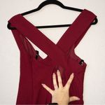 NWT Dessy Collection Burgundy Off The Shoulder Criss Cross Trumpet Dress Size 4 Photo 5