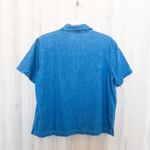 VTG Erika & Co Womens Denim Short Sleeve Shirt Size L Embroidered Floral 90s Blue Size L Photo 4