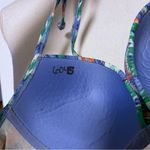 Aerie • Green Blue Patterned Bikini Top Photo 4