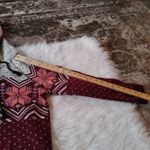 American Eagle  Size Medium M Maroon Zipper Sweater AE Sherpa Hood Lined Comfy Photo 6