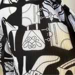 Alfred Dunner shoes purses accessories novelty print button down blouse 10 Black Photo 7