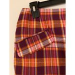 Maeve Anthropologie  Plaid Skort Orange Purple Pink EUC US 8 Fall Basic Photo 4