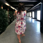 Shirley & Stone Dear dress blooming floral pink and cream casual Photo 5