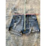 Kendall + Kylie  High Rise Cuffed Distressed The Icon Denim Shorts Size 7 / 28 Photo 3