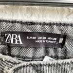 ZARA tapered leg gray jeans side stripe metal studs size 6 new with tags Photo 4