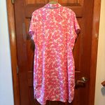 Foxcroft  Pink Floral Women's Button Down Botanical Dress Size 16 Photo 10