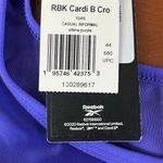 Reebok x Cardi B NWT One Shoulder Crop Tank Top Ultima Purple Large Racerback Photo 7