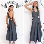 Anna Mason The Sun dress in lightweight black denim with signature pinkish topst Size 6 Photo 1