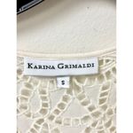 Karina Grimaldi Maya Eyelet Long Sleeve Blouson Mini Dress Cream Women's Size S Photo 4