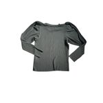 Nation Ltd Michelle Black Ribbed Puff Sleeve Long Sleeve Top Women's Size S Photo 5