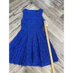 City Studio Juniors Lace Trim Mini Fit & Flare Dress Size 3 Bright Royal Blue Photo 9