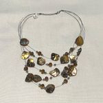 NEW NWT silver Opalescent Metallic Necklace Photo 3