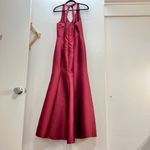Alfred Sung  D761 V-Neck Halter Satin Trumpet Gown Photo 5