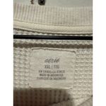 Aerie  Sweatshirt Women XXL Cream Waffle Knit Thermal Crewneck Pullover Oversized Photo 2
