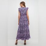 FREE THE ROSES | Floral Ruffle Detail Long Dress, Size S Purple Photo 1